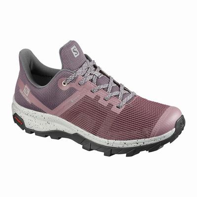 Női Salomon OUTLINE PRISM GORE-TEX Túracipő SA5046397 Bordó